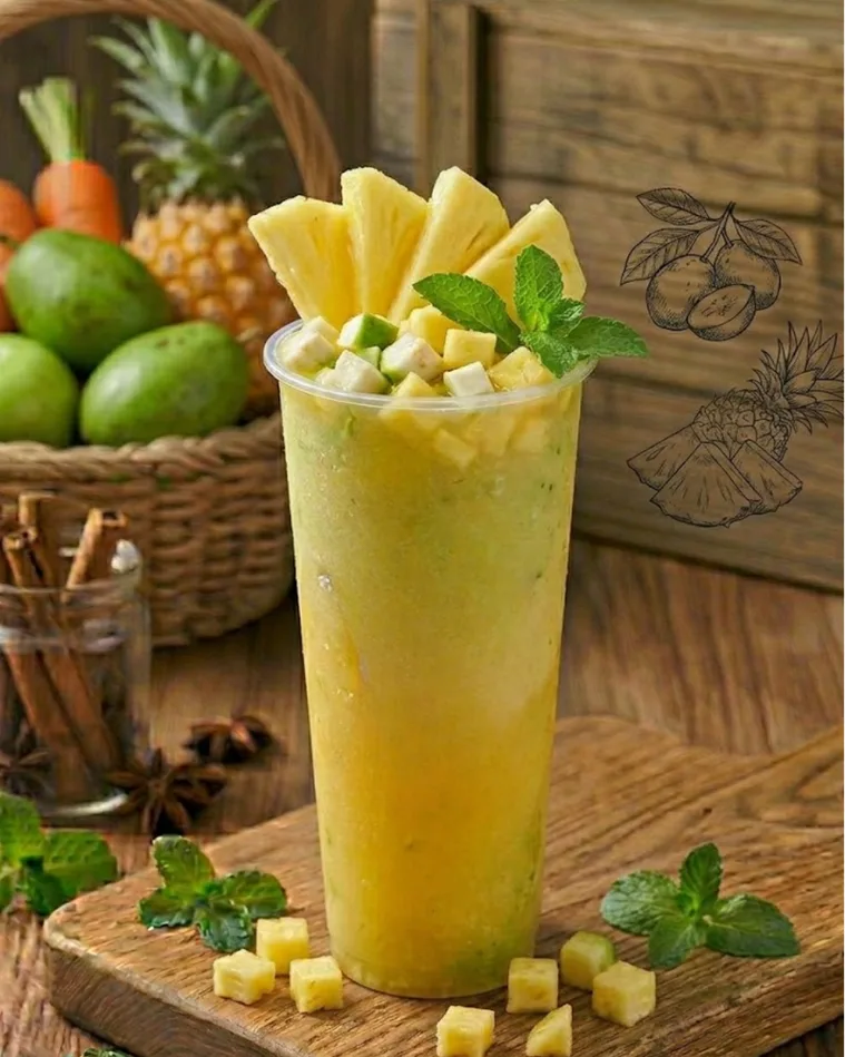Ly nước ép cóc thơm