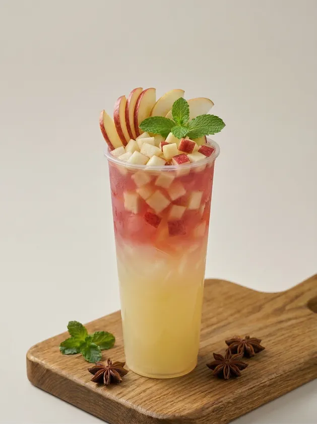Ly nước ép táo lê